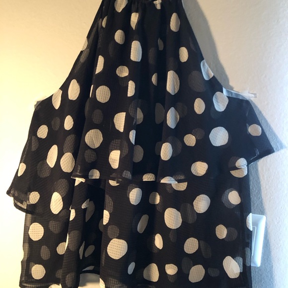 plus size blouse from Who What Wear very cute shear pilkadot - Picture 2 of 6